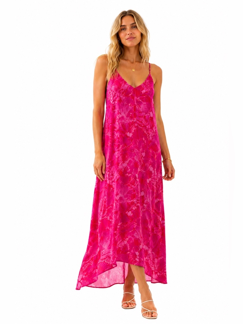 Vici Strappy Maxi Dress Tropical Floral Resortwear